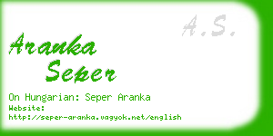 aranka seper business card